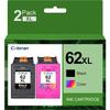 62Xl Ink Cartridges For Hp 62 Xl Black And Tricolor, Compatible With Envy 5540 5640 5644 7640 5547 For Officejet 200 250 5740