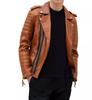 Handmade Lambskin Soft Men's Jacket Tan Brown Genuine Lambskin Real Leather Stylish