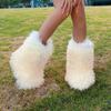 Women's Winter Snow Boots Outdoor Furry Faux Fur Fashion Boots WomanPlush Warm Platform Shoes Bottes