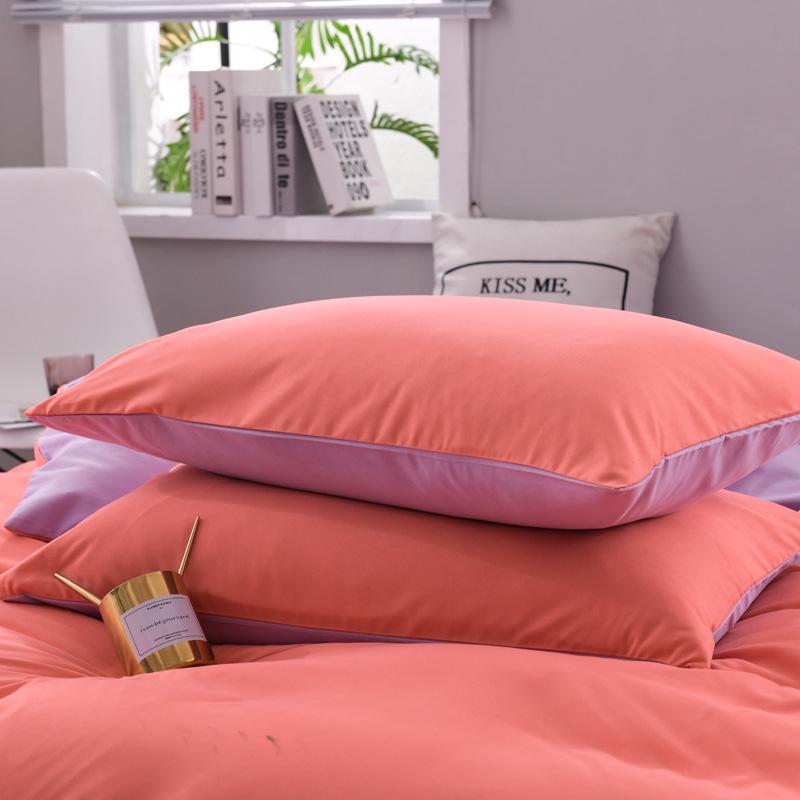 Наволочки в скандинавском стиле однотонные 47x74 см (Пара) для домашнего текстиля