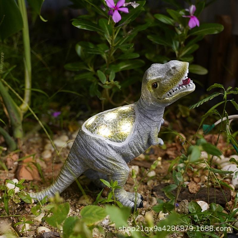 JYL TS/193,New Solar Dinosaur Light Simulation Resin Animal Model Solar T-Rex Figurine Wholesale