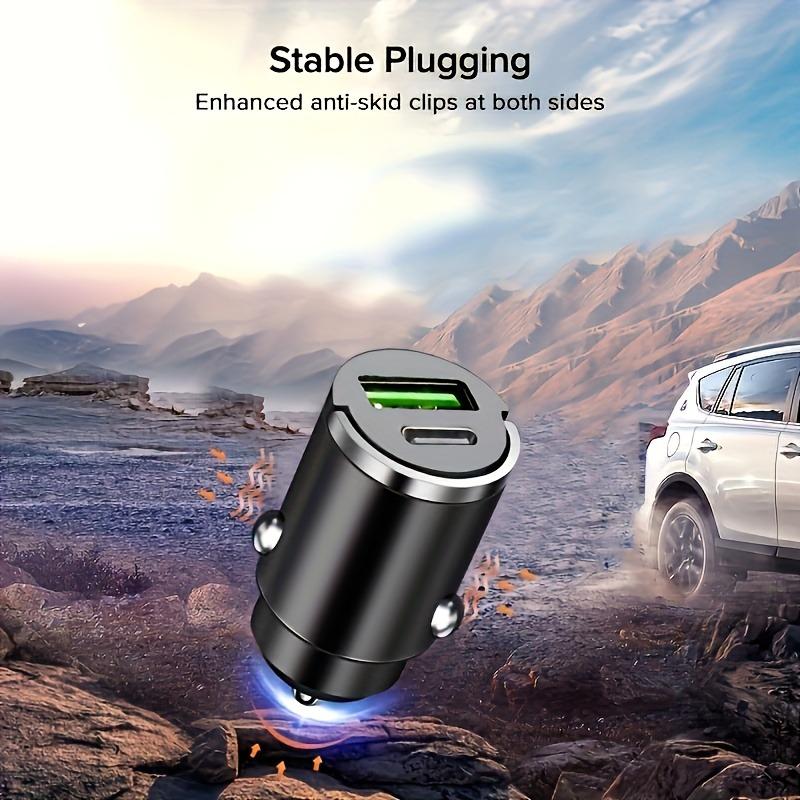 Компактное автомобильное зарядное устройство 200 Вт, USB-адаптер быстрой зарядки, двухпортовое мини-зарядное устройство для телефона