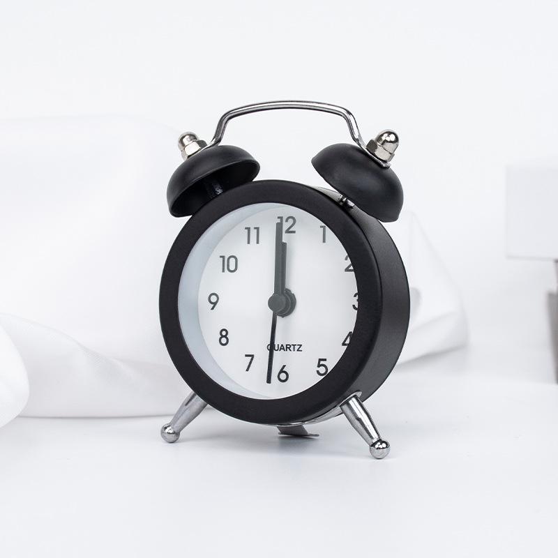 Student Desk Clock: Creative Silent Alarm, Metal Mini Table Clock, Cute Decorative Pocket Watch for Dorms