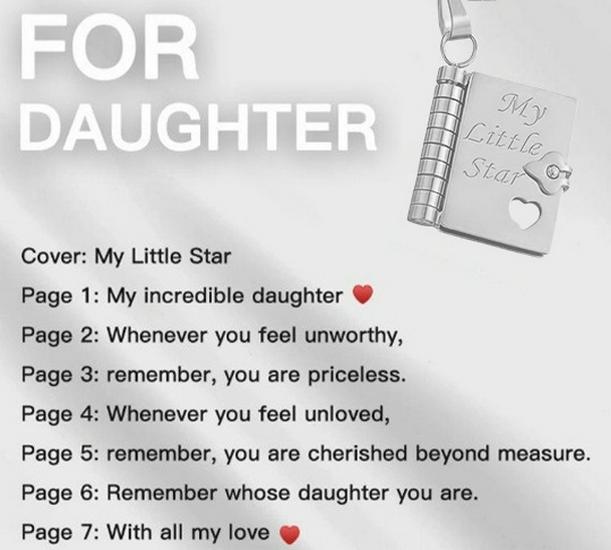 Подвеска-кулон «Любовное письмо» из титановой стали для пар - Цепочка для ключицы для девушек.