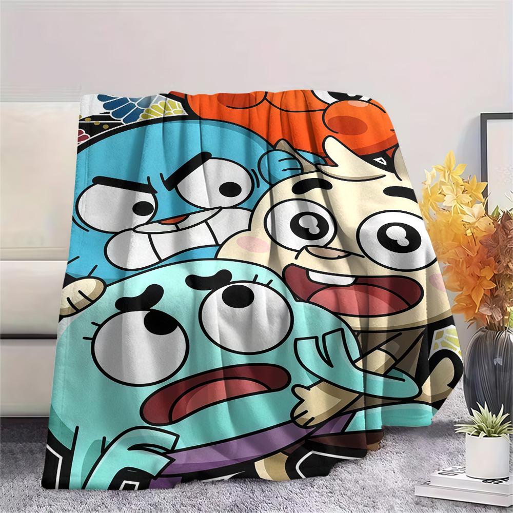 Gumball Print FlAannel Blanket, High quality Comfortable for All Seasons, Home Decor, Warmth and Comfort