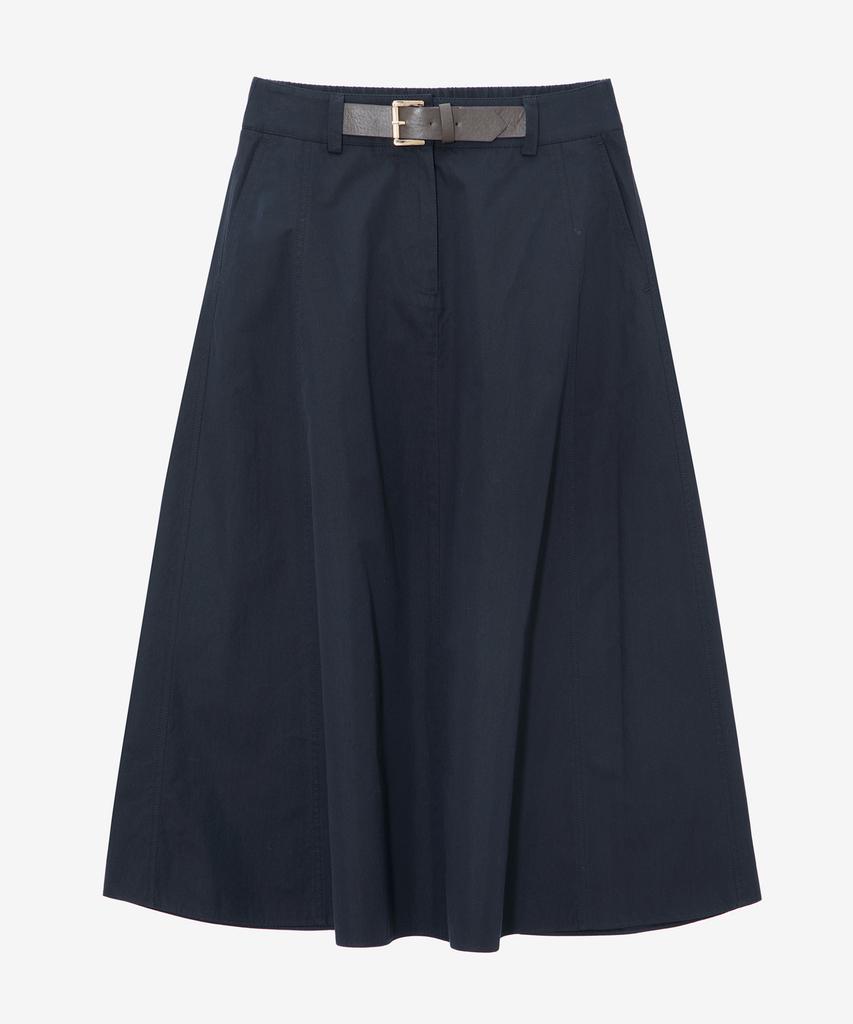 Mind Bridge Woman [W] Semi A-Line Belted Skirt - 2 Colors