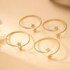 Textured Gold Color Starfish Upper Arm Cuff Bracelet for Women Vintage Punk Conch Crab Open Bracelet Summer Aesthetics Jewelry