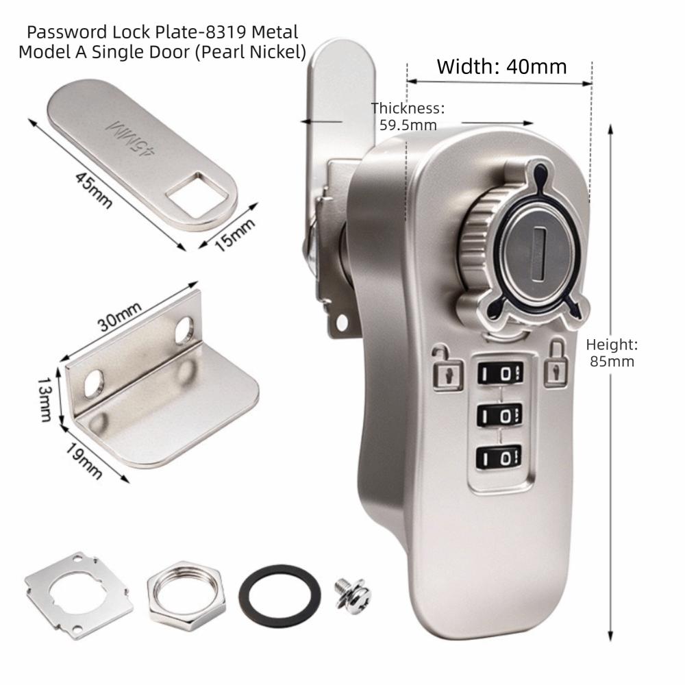 Zinc Alloy Mechanical Drawer Lock Rotating Cam Password Cabinet Lock For Office