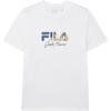Fila Серия 'Наследие' Дизайн с буквами Модная Повседневная Футболка с коротким рукавом Мужские топы Белый F11M448106F-WT