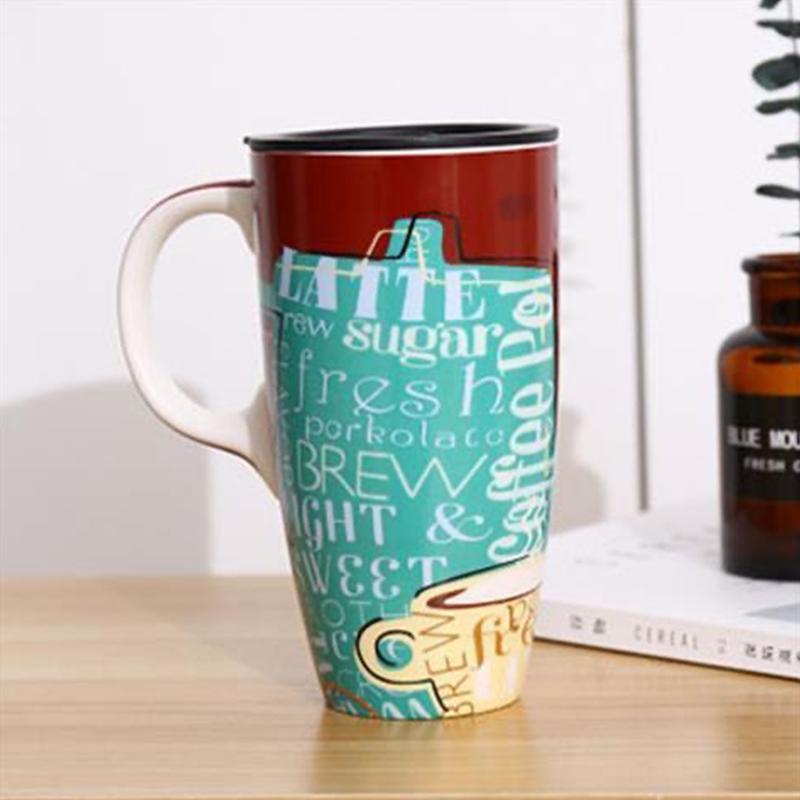 Креативная индивидуальная кружка, большая емкость, бытовая чашка для воды, расписная керамическая чашка для воды, кофейная чашка, чашка для молока, чашка для завтрака