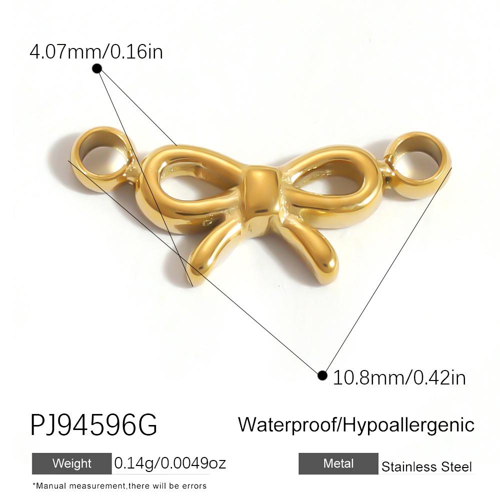 Водонепроницаемые Гипоаллергенные DIY Украшения 18K PVD Покрытие Нержавеющая Сталь Цирконий Звезда Луна Сердце Бантик Шармы Подвески Оптом