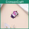 Pink Stylish Cartoon Character Brooch Featuring Big Eyes Fashionable Metal Pin Accessory