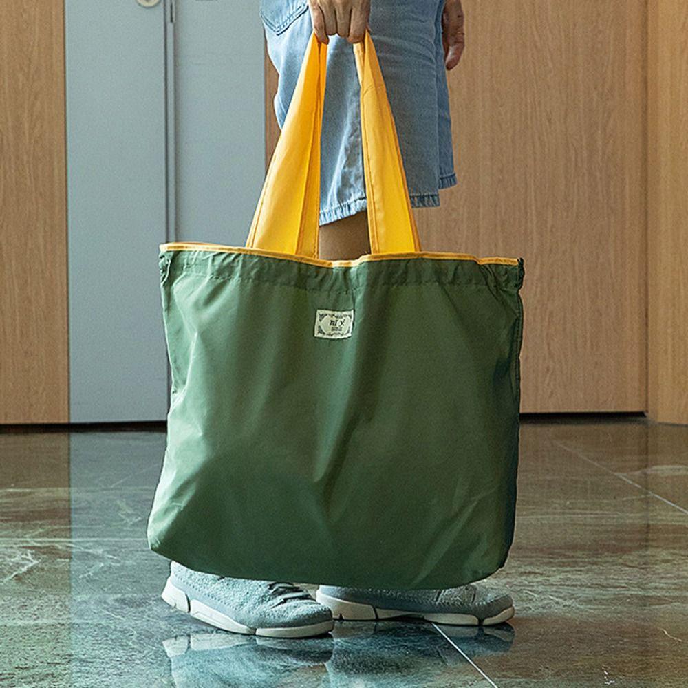 Bag Large Capacity Solid Color Women Shopping Bag Korean Shoulder Bags Foldable Storage Bag