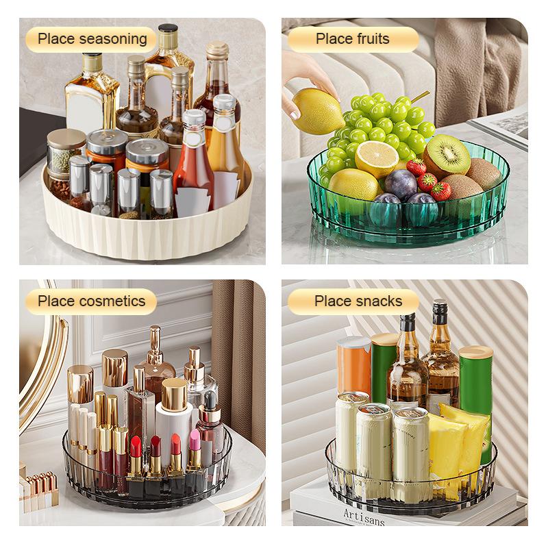 360-градусный вращающийся органайзер для парфюма, туалетный столик, легкая роскошь, держатель для уходовой косметики, стеллаж для хранения большой емкости