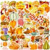 50 Thanksgiving Stickers Pumpkin Turkey Autumn Maple Leaf Thanksgiving Festive Stickers