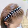 Vintage Non-slip Flower Headwear Wave Thin Headband Crystal Women Hair Hoop Korean Style Hairbands