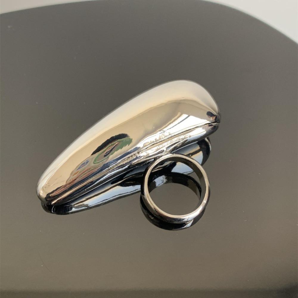 Роскошное большое кольцо-капля воды, преувеличенные массивные кольца, новое кольцо из цельного металла, большое кольцо