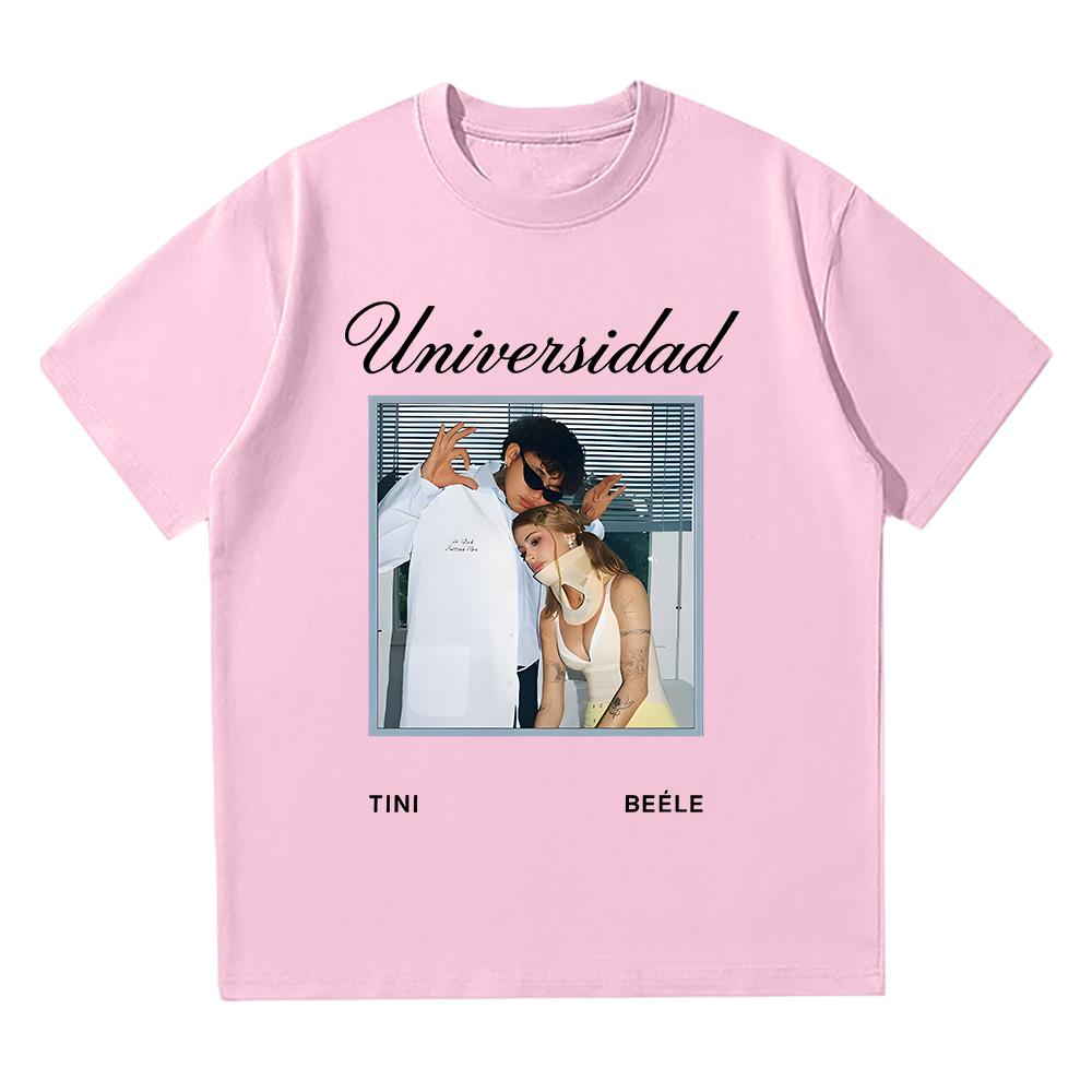 Tini Stoessel Universidad T-shirt Tini Stoessel Merch 2025 Men Women Cotton Clothes Summer Fashion Hip Hop Tshirt Crewneck Short Sleeve Tee Top