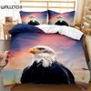 Bald Eagle Patriot United States Flag Duvet Cover Animal Wild Eagle Bedding Set American Flag King Queen Polyester Quilt Cover