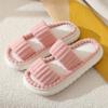 Fashion Shevalues Winter Corduroy Fuzzy Slippers For Women Non-slip Indoor Slippers EVA Foam Soft Sole Slides Platform Women's Slippers