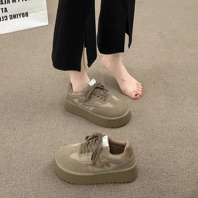 2024 Женские кроссовки на шнуровке, спортивная обувь на танкетке, женская вулканизированная обувь, повседневные женские кроссовки на платформе, удобные, Zapatillas De Mujer