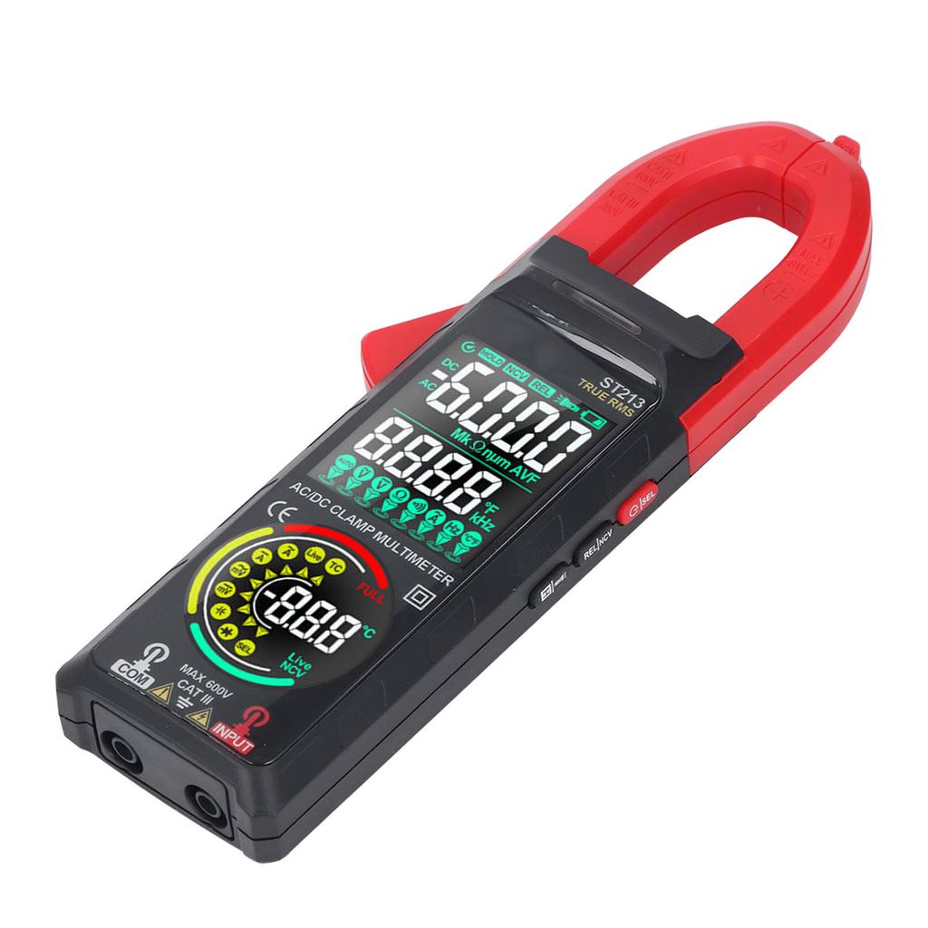 Цифровой токоизмерительный мультиметр с двойным экраном NCV, тестер напряжения постоянного и переменного тока с фонариком