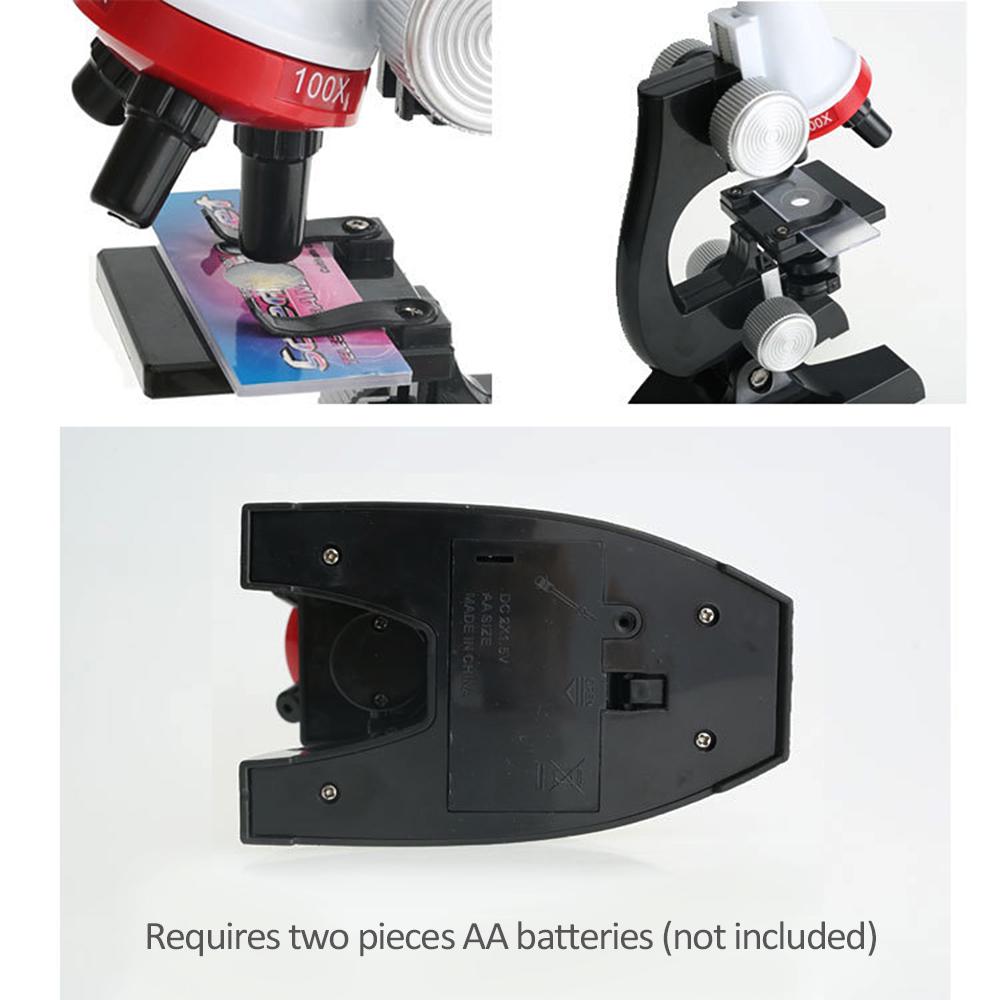 Микроскопный набор 1200x для детей Утонченное Образование Научная Игрушка Подарок Студенту