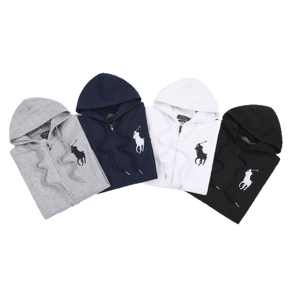 Мужской кардиган-поло с вышивкой Ralph RL - Свободный крой, Большой размер, Толстовка для весны и осени.