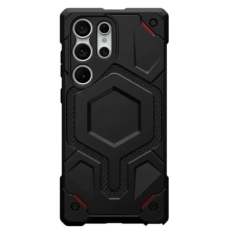 Чехол Monarch Pro Magnetic KEVLAR для SamsungS25 Ultra S23 S24 Plus Magnet Military Rugged Armor Shockproof Magsafe Protect Cover