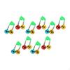 10Pcs Fishing Rod Lure Alarm Bell Indicator Easy To Attach Portable with Double Bells for