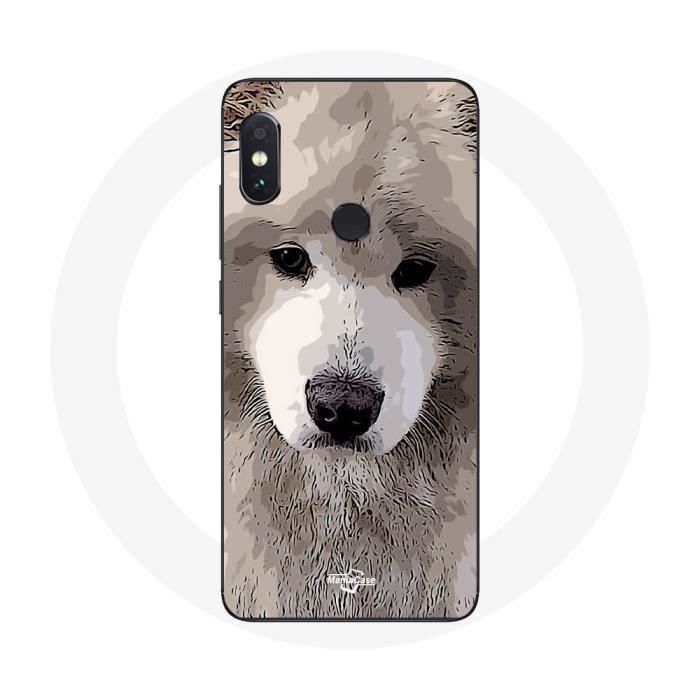 Coque pour Xiaomi Redmi Note 5 AI Dual Camera Samoyède Gris Race de chiens