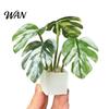 Dollhouse Accessories 1:6 Miniature Simulated Potted Plant, Realistic Artificial Greenery with White Square BJD Furniture Basin, Desktop for