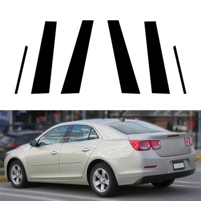 6 шт. автомобильные стойки для Холдена Малибу (Австралазия) Седан 2013-2015 Глянцевая черная обшивка двери, окна, наклейки, Стайлинг
