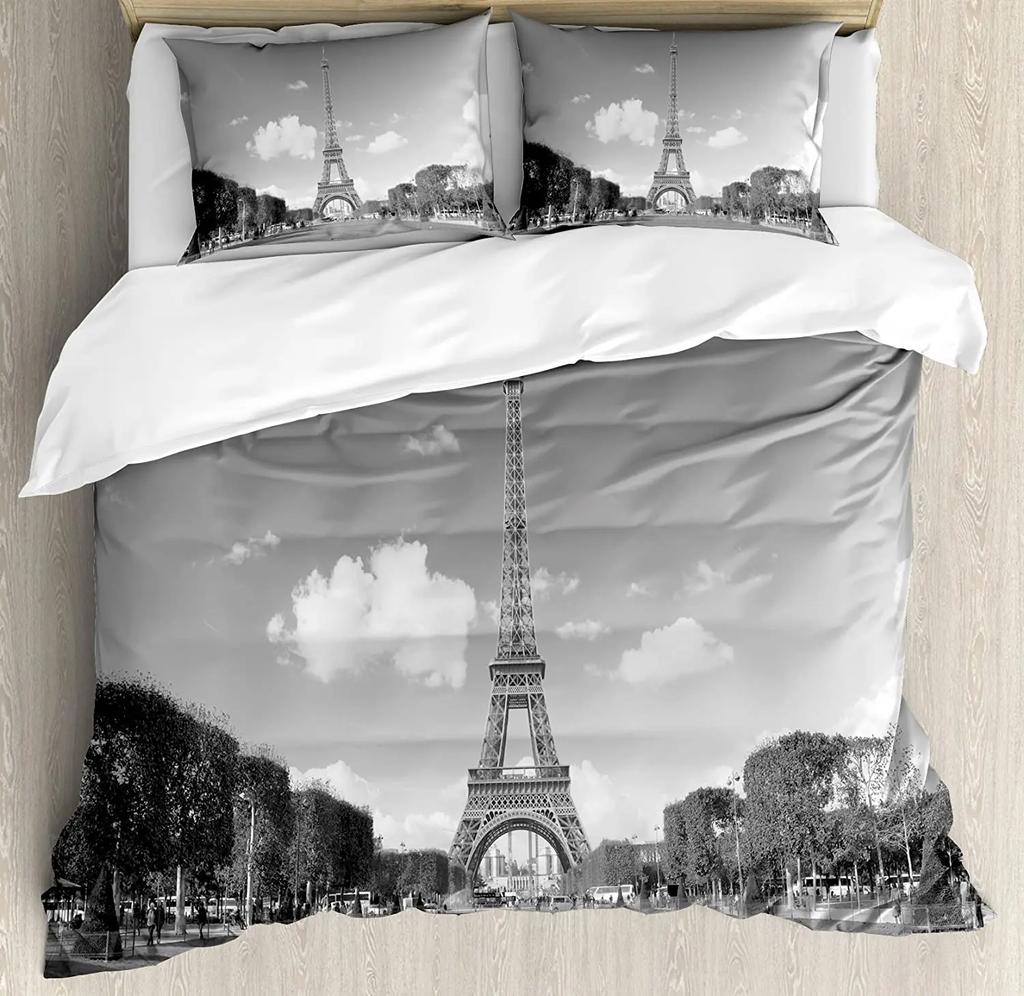 Комплект постельного белья Urban из 3 предметов с изображением заката на Манхэттене и горизонта Нью-Йорка, пододеяльник, комплект постельного белья, пододеяльник, наволочка, чехол