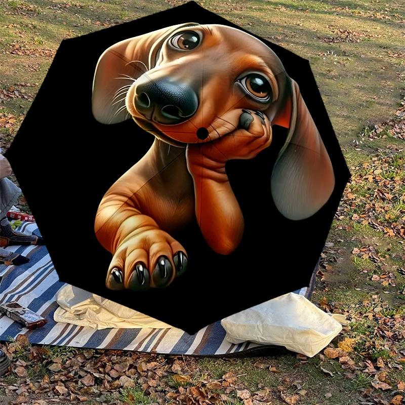 1PC dog paw Automatic Open/Close Umbrella with Windproof, 8-Rib Sturdy Canopy, Durable Ribs, Fashionable Design, Outdoor Accessory, Fun Prin, Holiday