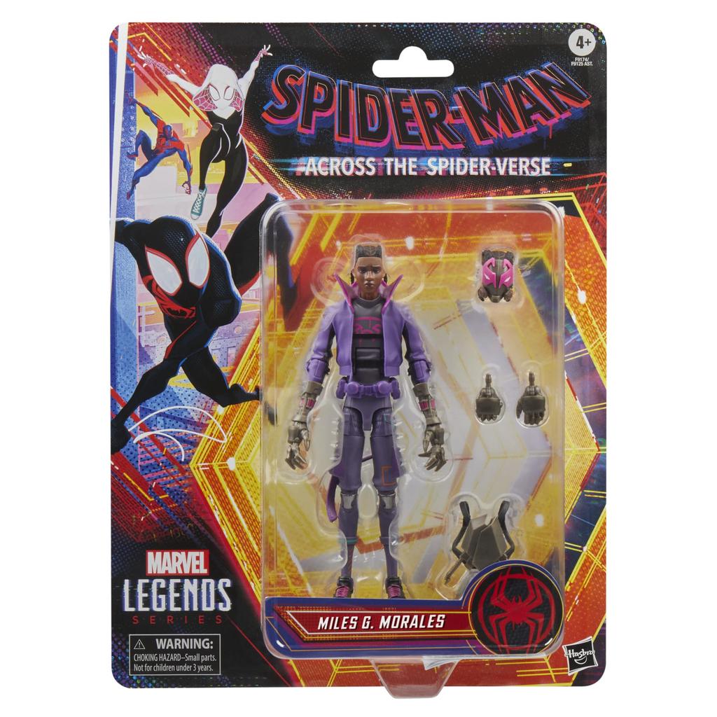 Hasbro Marvel Legends Series Miles G. Morales, Spider-Man: Across the Spider-Verse Collectible 15cm Action Figure F9174, Authentic