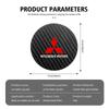 ydzh7 2pcs Carbon Fiber Car Water Cup Coaster Non-slip Pad Mat for Mitsubishi Outlander Lancer Pajero Interior Decoration Accessories