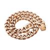 13Mm Stainless Steel Titanium Steel Dog Chain, Small and Medium Pet Dog Collar, Gold Rose Gold Black Buckle Cuban Chain