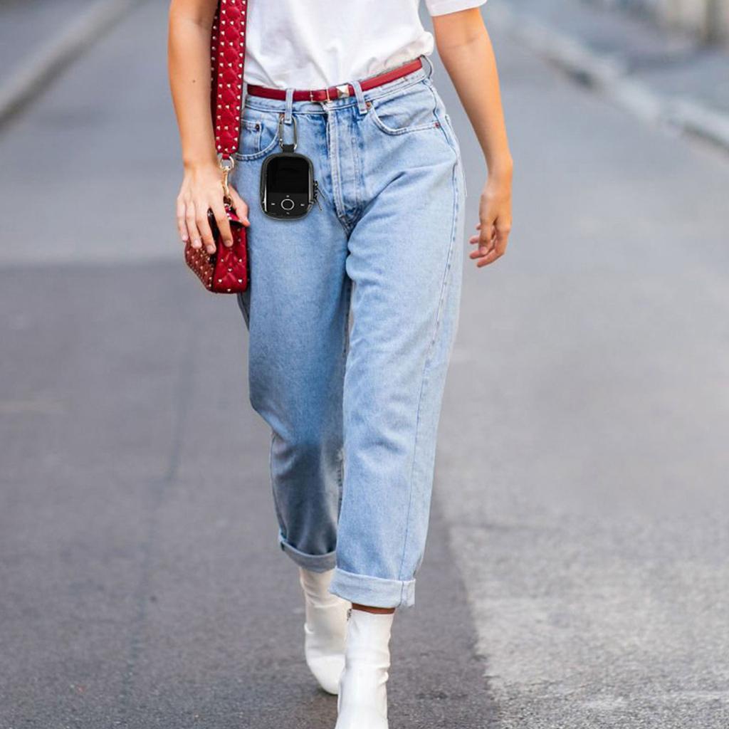 Durable MP3 Storage Bag Carry Case Music Player Case Carabiner Anti Bumps Anti-Drops Drops Dustproof Pouch Protector