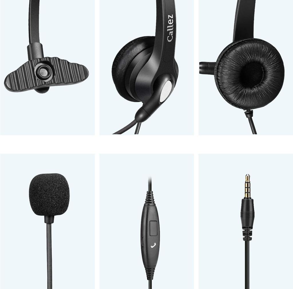 Callez Мобильные наушники для ПК с шумоподавлением, совместимые с Подходящими для веб-бизнеса, работы с онлайн-колл-центром, гарнитура 3,5 мм,