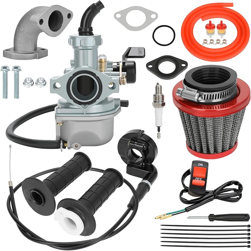 YOXUFA PZ22 Carburetor 22 mm Carb Throttle Cable Grip for 110cc 125cc ATV Pit Dirt Bike Coolster Mountopz SSR TaoTao DB14 DB24 Apollo Xpro Hawk 4