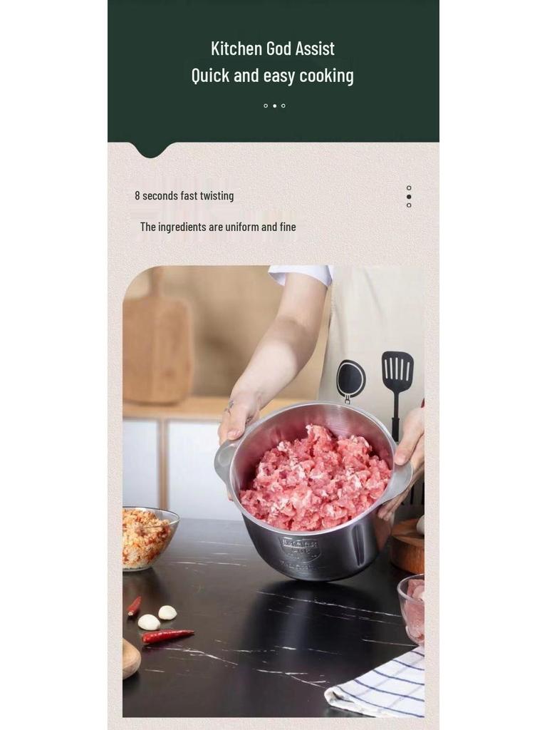 Бесплатная доставка: Обновленная электрическая мясорубка и кухонный комбайн - Миксер, Блендер, Машина для приготовления фарша для пельменей и теста, Измельчитель чили.