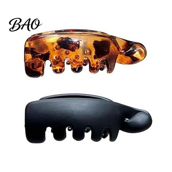 Non-slip Hair Claw 2Pcs Small Banana Clips for Thin Ponytails Buns, Shark Clip Serrated Grip Women, Vertical Hairs Pin Ponytail Holder Daily