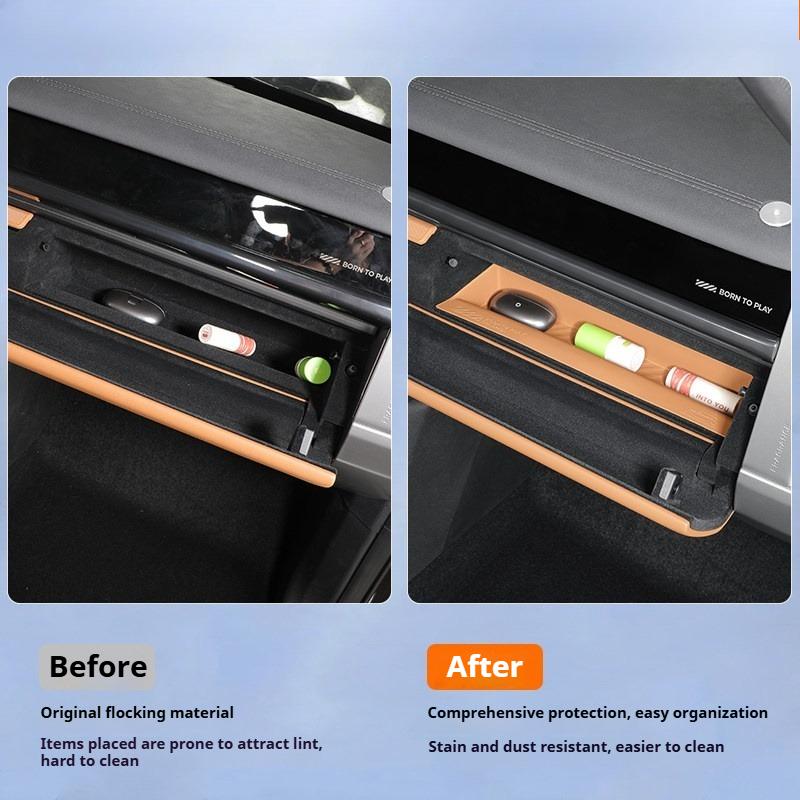 TPE Glove Box Storage Box For Chery ICAUR V27 2026 Co Pilot Dashboard Waterproof Organizer Car Interior Accessories