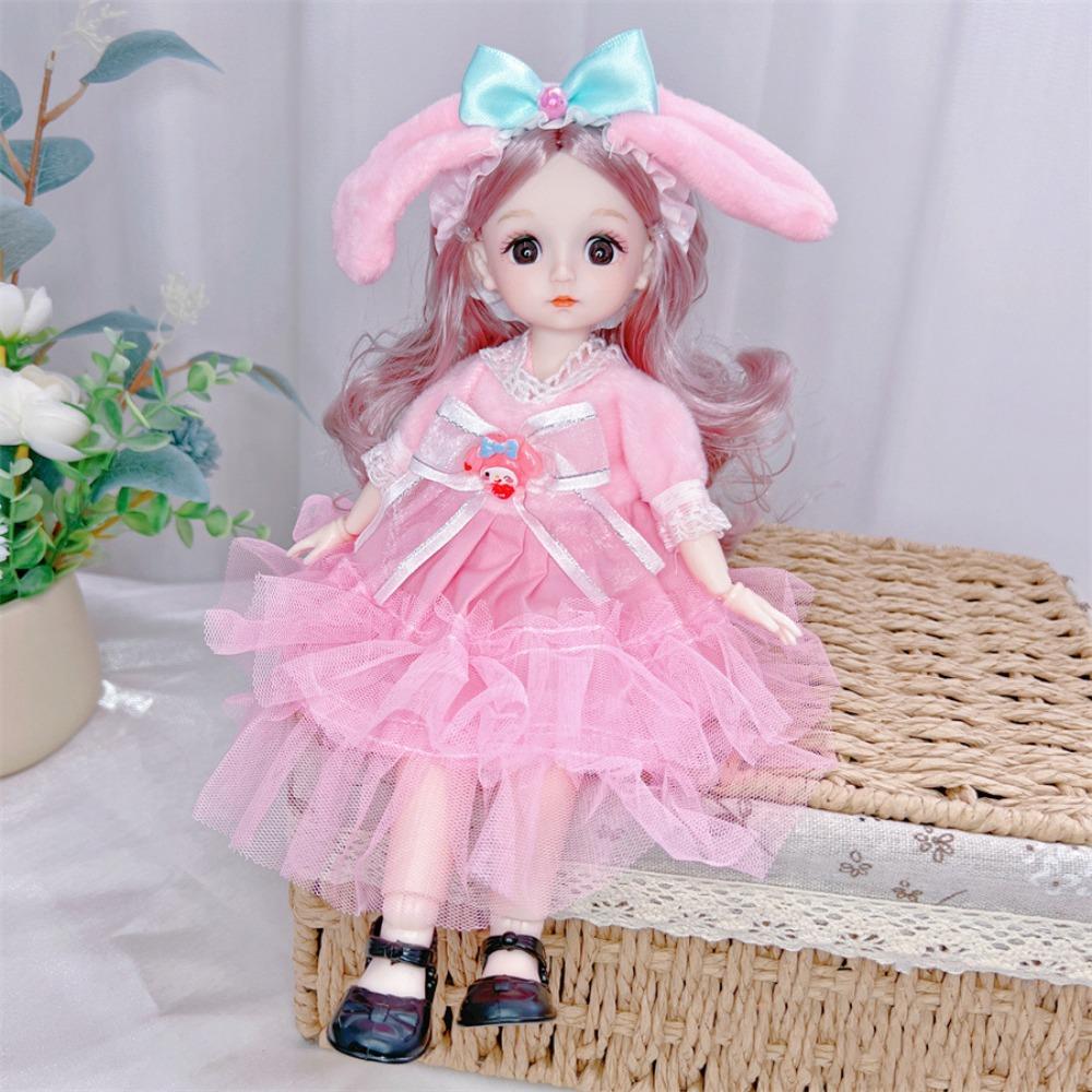 3D Simulation Eyes Cute BJD Doll 20 Joints Fashion Clothes BJD Doll 1/8 30CM BJD Doll  DIY Toys