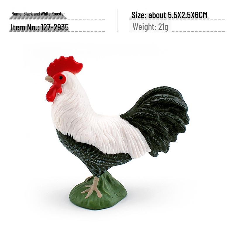 Cross-Border Poultry Model: Children's Cognition Mallard, Swan, Rooster Figurine Set