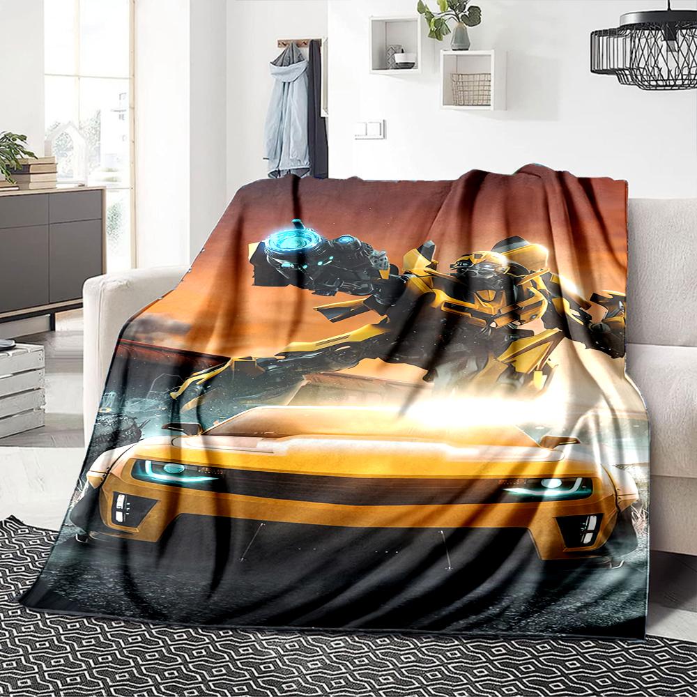 1Pc Transformers Optimus Prime Statue Blanket For Couch Bed Plush Cozy Fuzzy Blanket Super Soft Warm Blankets For Fall And Winter 091882