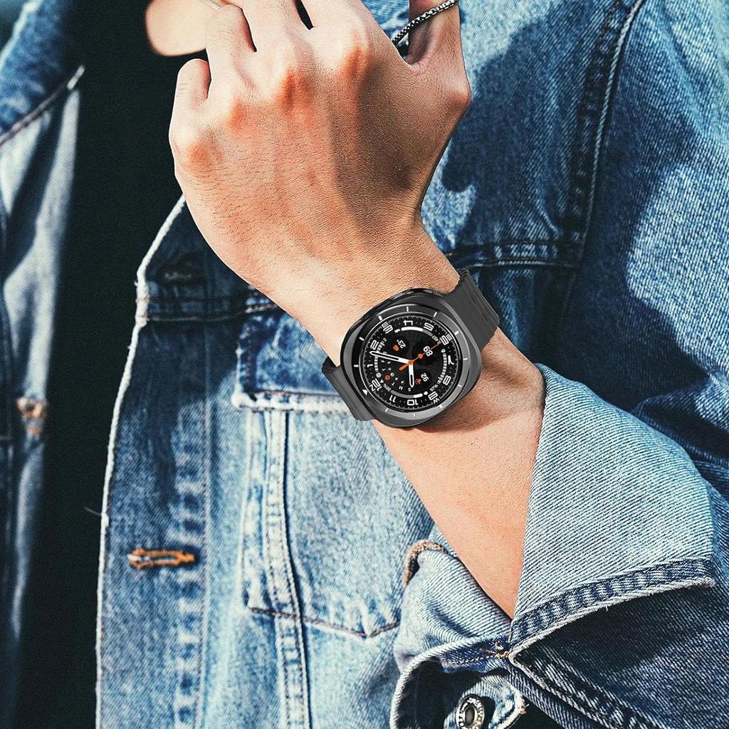 Чехол с защитой экрана для Samsung Galaxy watch 8 44 мм 40 мм Мягкий ТПУ Защитная накладка на экран Всесторонняя защитная рамка Аксессуары