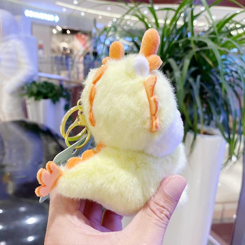 Милый плюшевый брелок в виде дракона с яркими цветами, мягкая и приятная на ощупь плюшевая игрушка