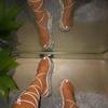 Summer Platform Sandals For Women Ankle Strap Rhinestone Sexy Open Toe Ladies Beach Shoes Female Plus Size Sandalias